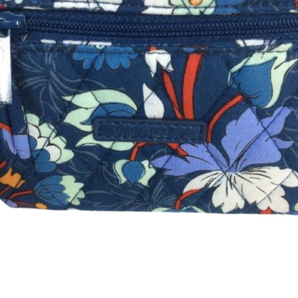 nwt Vera Bradley RFID Mini Tri-Fold Wallet Floral Bursts Blue 29019-X59 - Picture 3 of 5